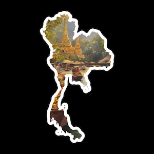 Thailand Culture Car Decal | Thailand Souvenir | Thai Art | World Traveler Sticker