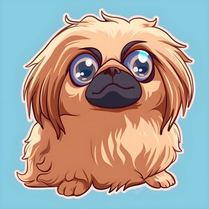 Cute Pekingese Sticker | Dog Lover | Pekingese Gifts | Decal | Unique