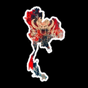 Thailand Artistic Map Decal | Thai Souvenir | World Traveler Gifts