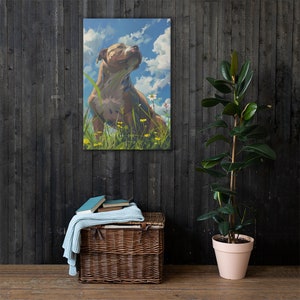 Serene Pit-bull Canvas Print - Pit-bull Home Decorations