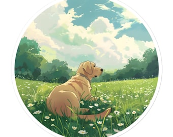 Golden Labrador Sticker - Golden Lab Gifts - Car Decal - Bumper Sticker
