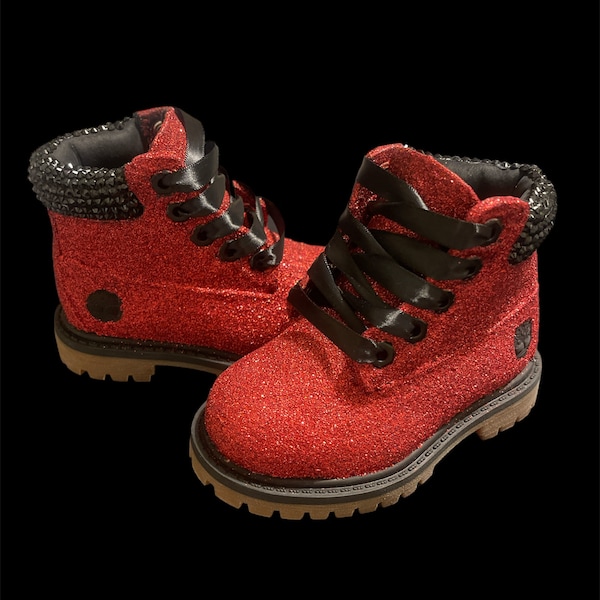 custom glitter timberlands