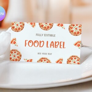 Druckbare Pizza 1. Geburtstag Lebensmittel Etiketten, Italienische Pizza Geburtstagsparty Lebensmittel Etiketten ZZ1