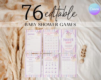 A Little Boo Baby Shower Games Bundle, Pink Ghost Halloween Games, Girl Shower Activity Package PH2