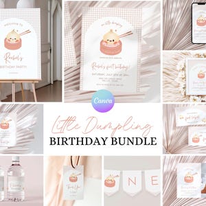 Knödel Geburtstagseinladung Bundle Dim Sum Geburtstags Bundle Kleiner Knödel Geburtstagskarte Knödel Thema Party Bundle Bao Thema Geburtstag DM1