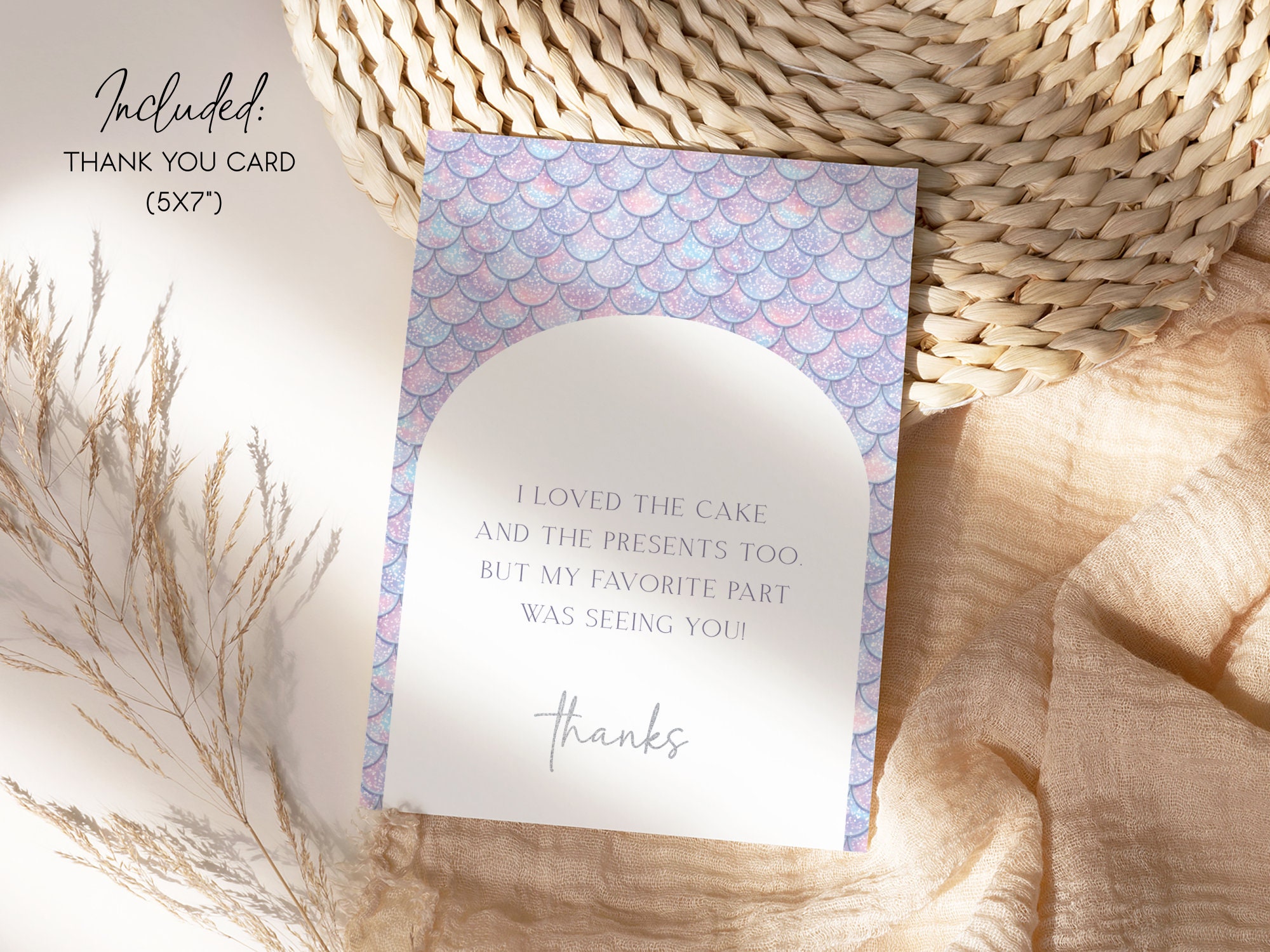 Editable Under the Sea Thank You Card Template Thank You for Coming to