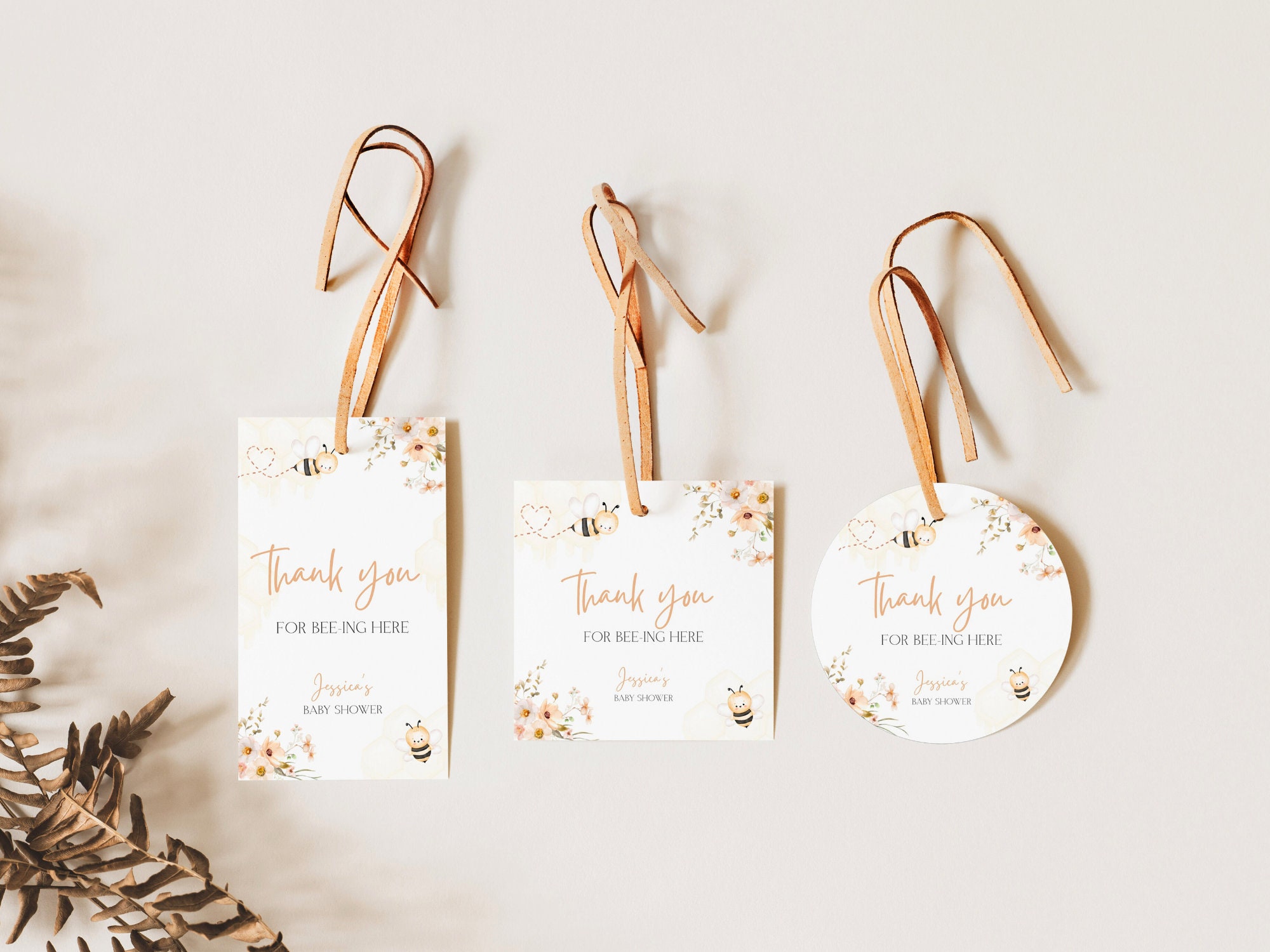 Printable Honey Bee Gift Tag Set Bee Baby Shower Favor Bumble Bee ...