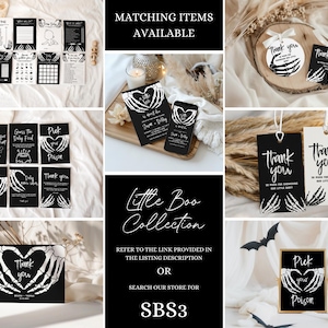 Halloween Baby Shower Games Bundle Black Baby Shower Games Autumn Baby Shower Games Skull Baby Shower Activities Gothic Baby Shower SBS3 image 6