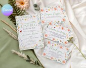 Love Bug Baby Shower Invitation Set, Editable Bug Baby Shower Invitation, Digital Garden Baby Shower Invite, Insect Baby Shower Invite GS2