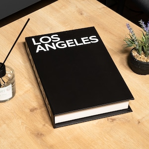 Los Angeles Black Decorative Book, Home Decor Books, Fake Book for Living Room, Coffee Table Books Decor, Bookshelf Decor, Mantle Decor