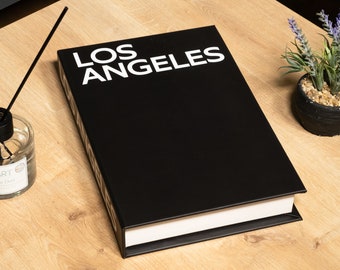 Los Angeles Black Decorative Book Box: Home Decor Storage