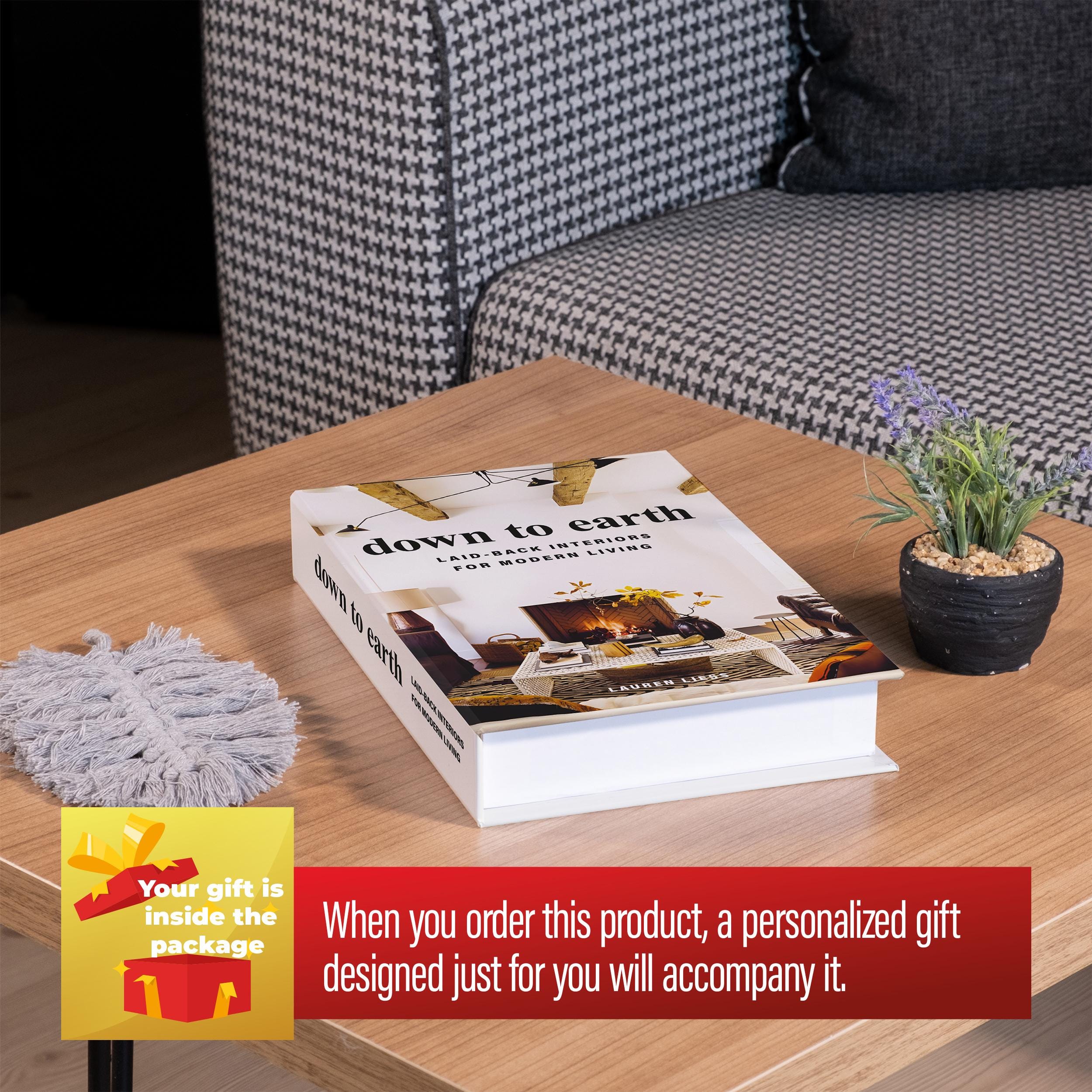 Down to Earth Decorative Book, Home Decor Books, Fake Book