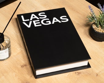 Las Vegas Black Decorative Book: Home Decor Storage Box