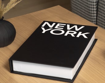 New York Decorative Book Box: Coffee Table Decor, Keepsake Storage