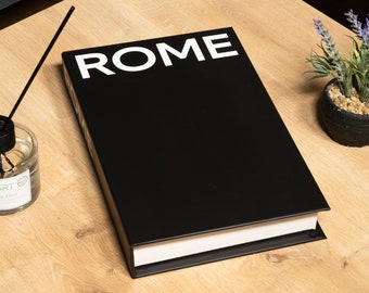Rome Black Decorative Book Box: Coffee Table Decor