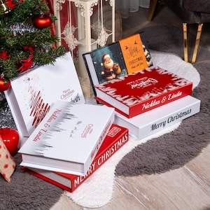 Personalisierte Weihnachtsbuchbox: Benutzerdefinierte Feiertags-Andenken-Aufbewahrung