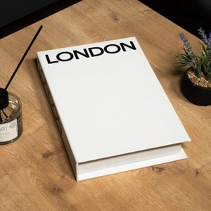 London White Decorative Book, Home Decor Books, Fake Book for Living Room, Coffee Table Books Decor, Bookshelf Decor, Mantle Decor