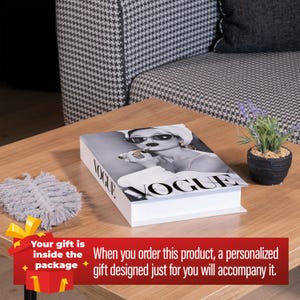 Vogue Black Make-Up Decorative Book, Home Decor Books, Fake Book for Living Room, Coffee Table Books Decor, Bookshelf Decor, Mantle Decor