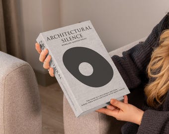 Nordic Faux Book Box: Beige & Black Hidden Storage
