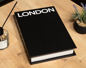 London Black Decorative Book, Home Decor Books, Fake Book for Living Room, Coffee Table Books Decor, Bookshelf Decor, Mantle Decor