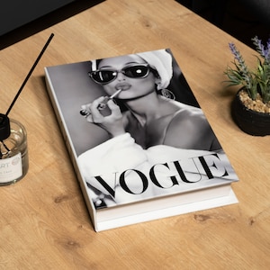 Vogue Make-Up Decorative Book, Home Decor Books, Fake Book for Living Room, Coffee Table Books Decor, Bookshelf Decor, Mantle Decor