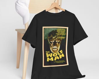 Wolfman Unisex Cotton Tee : Vintage Horror T-Shirt