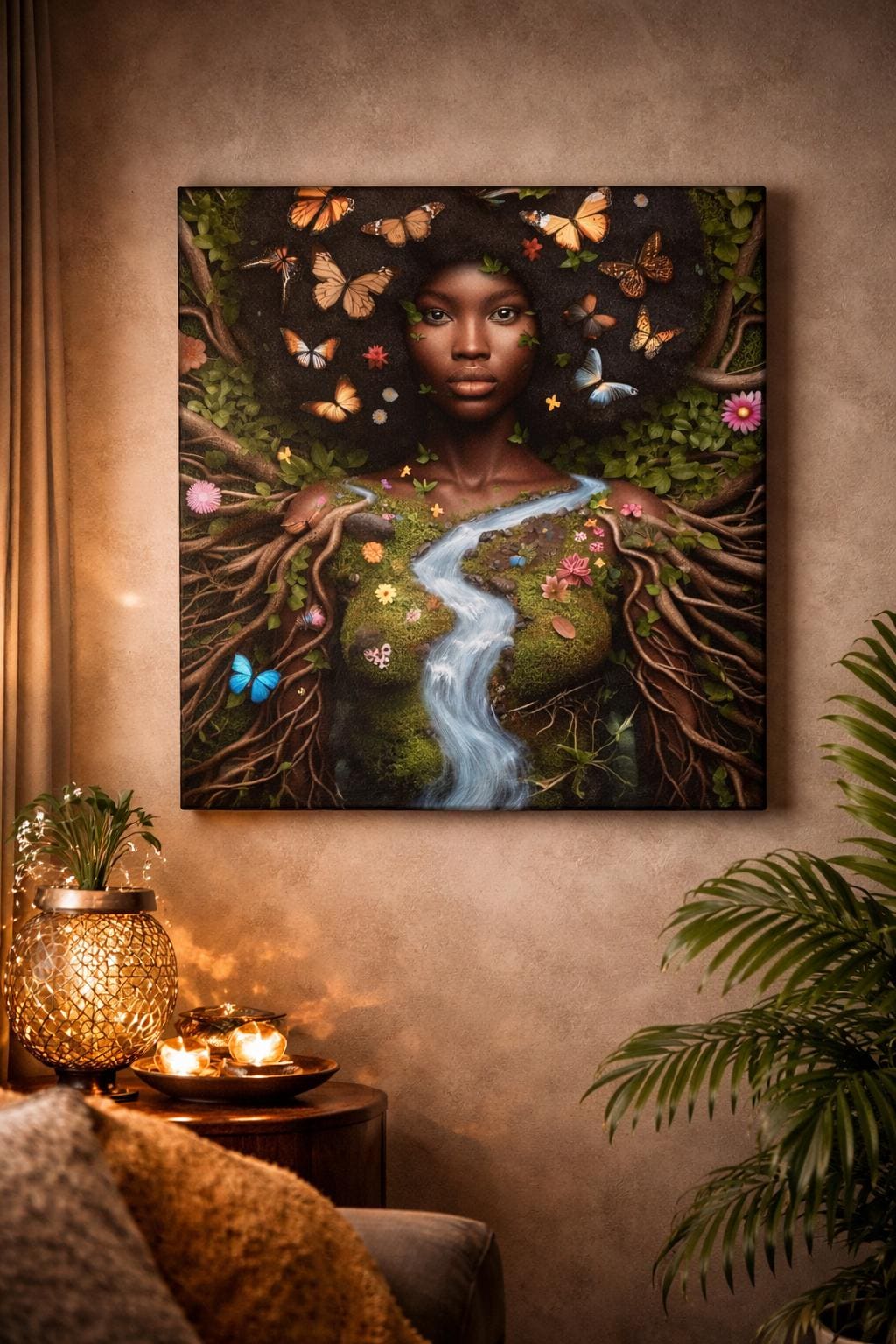 Earth Goddess Portrait Matte Canvas - Etsy