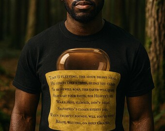 Hourglass with Psalm Text Tee | Religious Scripture Design