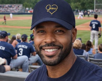 Jesus Heart Embroidered Cap | Christian Baseball Hat