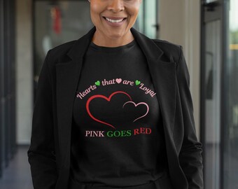 Pink Goes Red Heart Health Sweatshirt, Awareness Campaign Jumper, Love Your Heart Pullover, Valentine's Day Top, Cozy Pink Heart Sweater,