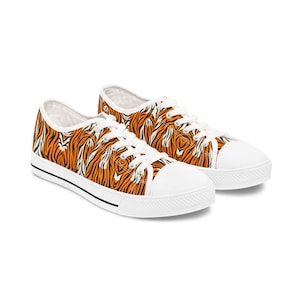 Sneakers, Tiger Print Animal print design, Schumacher's Shivalik Hills, Low Top Shoes for Women, Fashion Footwear, Trendy Sneakers, Stylish