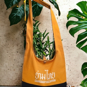 Sac cartable thaïlandais écologique, sac cartable en toile, sac autochtone, sac messager, sac à bandoulière, thaï, thaïlande, sac à bandoulière thaï