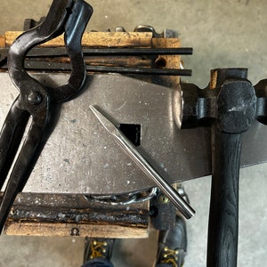 Blacksmith's Square Punch, S7 Tool Steel, great for making your own Nail Headers or whatever project you have, hand forged in the USA. image 2