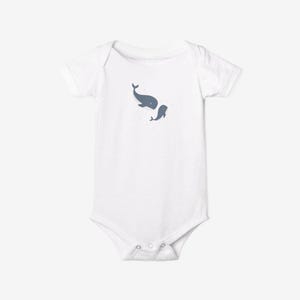 Whale Baby One Piece | Cute Ocean Infant Bodysuit | Soft Cotton Baby Outfit | Nautical Baby Clothes | Gender Neutral Newborn Gift