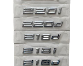 2 emblemas 3D de letras cromadas de la serie BMW para modelos 216d 218d 218i 220d 220i 230, entrega desde Europa, compre más de 1 artículo y obtenga un 20% de descuento