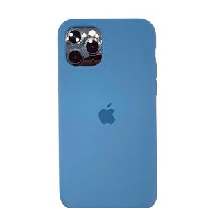 11 11Pro 11ProMax Silicone protective covers for iPhone models case custom design Buy at least 2 items and get 20% discount 32 Azure blue