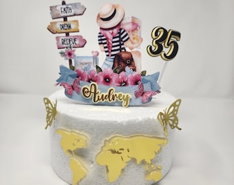 Traveler Cake Topper