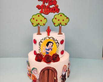 白雪姫ケーキトッパー - 白雪姫の誕生日 - 白雪姫のデコレーション