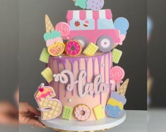 Ice Cream Cake Topper / Candy Cake Topper