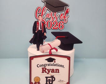 Graduation Cake Topper  | Congrats Grad | Class of 2026