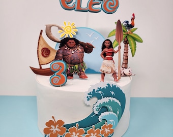 Adorno para pastel de Moana