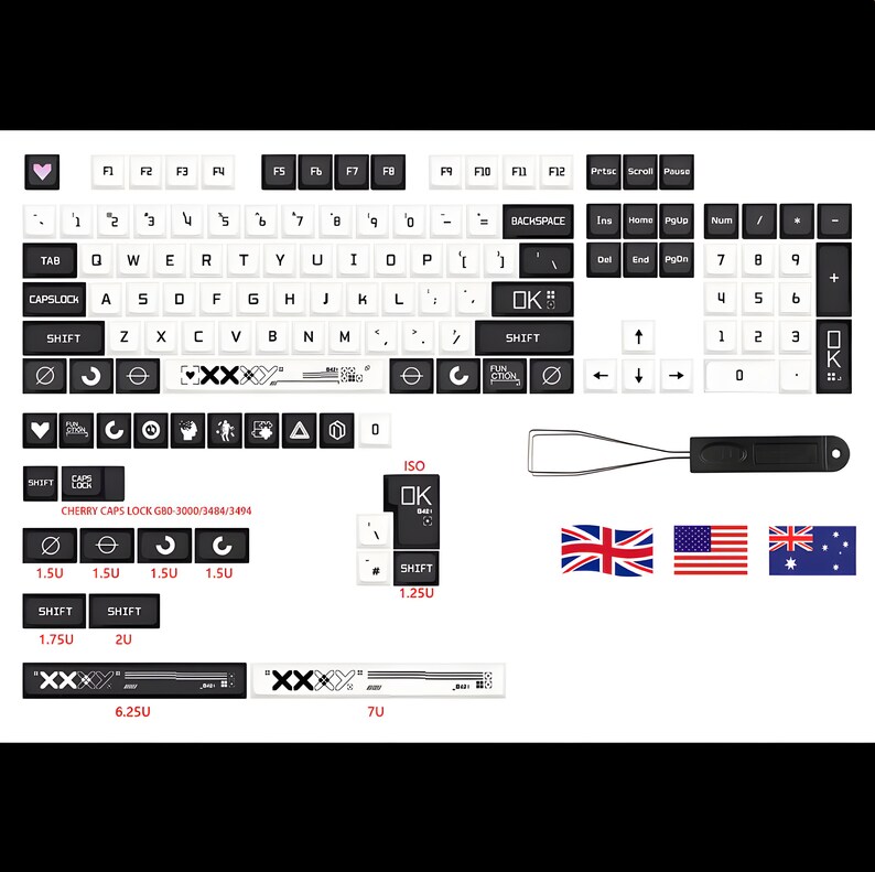 Premium CSGO Printstream Keycaps 128 XDA Profile Keys MX Switches and