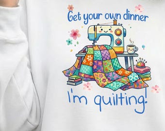 Funny Quilting PNG Bundle, 3 Designs, Sewing Machine Quilt Humor Quotes, Transparent Background, Instant Download