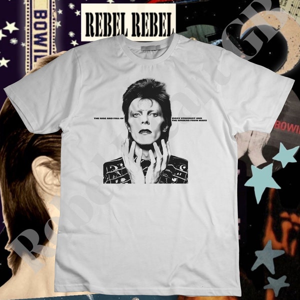 Ziggy Stardust T-Shirt,David Bowie Shirt,Music Lover Gift,Glam Rock,Vintage Printed Tee,Gift For Fan,1970s Music Fan,David Bowie Fan,Unisex