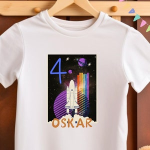 Birthday shirt personalized, Birthday T-Shirt, Birthday t-shirt, T-shirt birthday children, space rocket, astronaut