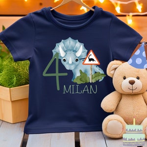Birthday shirt customizable, Birthday T-Shirt, Birthday T-Shirt, T-Shirt Birthday Children, Boys, Animals, Dino