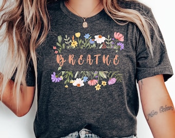 Ladys T-Shirt, Flower Breath Shirt,Damen T-Shirt