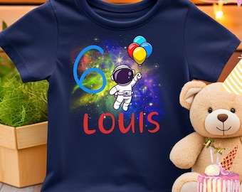 Geburtstagsshirt personalisiert, Birthday T-Shirt, Geburtstagstshirt, T-Shirt Geburtstag Kinder, Astronaut