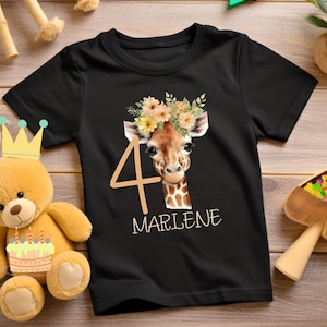 Birthday shirt customizable, Birthday T-Shirt, Birthday t-shirt, T-shirt birthday children animals, giraffe