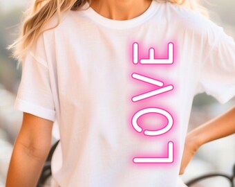 LOVE T-Shirt Damen, T-Shirt Love Women, Ladys Shirt modern